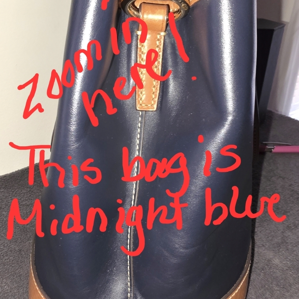 Dooney & Bourke Perry Satchel in elegant MIDNIGHT BLUE - Picture 2 of 9